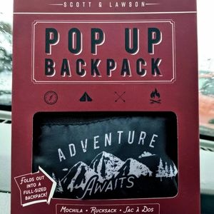 Adventure Awaits Pop-up Backpack 100% polyester !